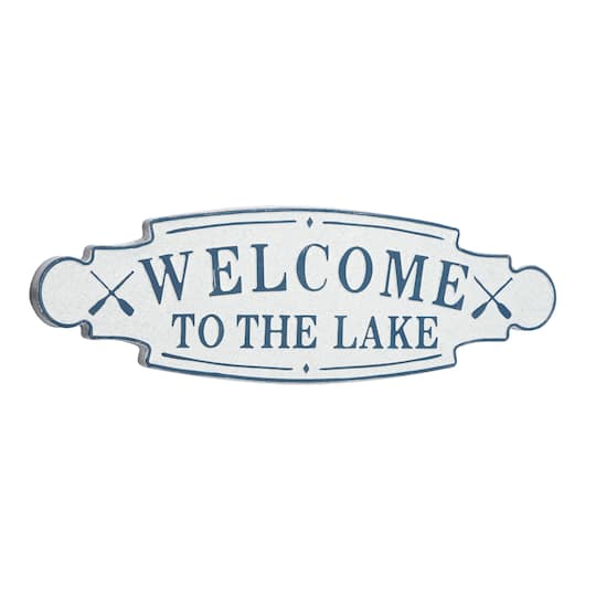 Blue Metal Coastal Sign Wall Décor